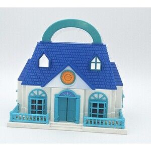Blue Box Tiny Dreams Carry Along School House Playset Dollhouse Portable